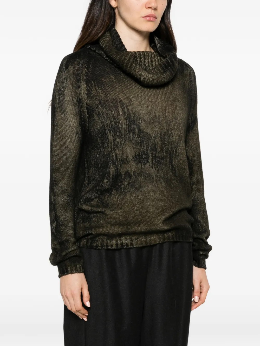 Avant Toi cowl-neck sweater Groen