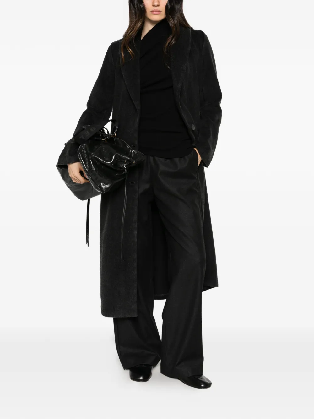 Avant Toi single-breasted notched-lapels coat Grijs