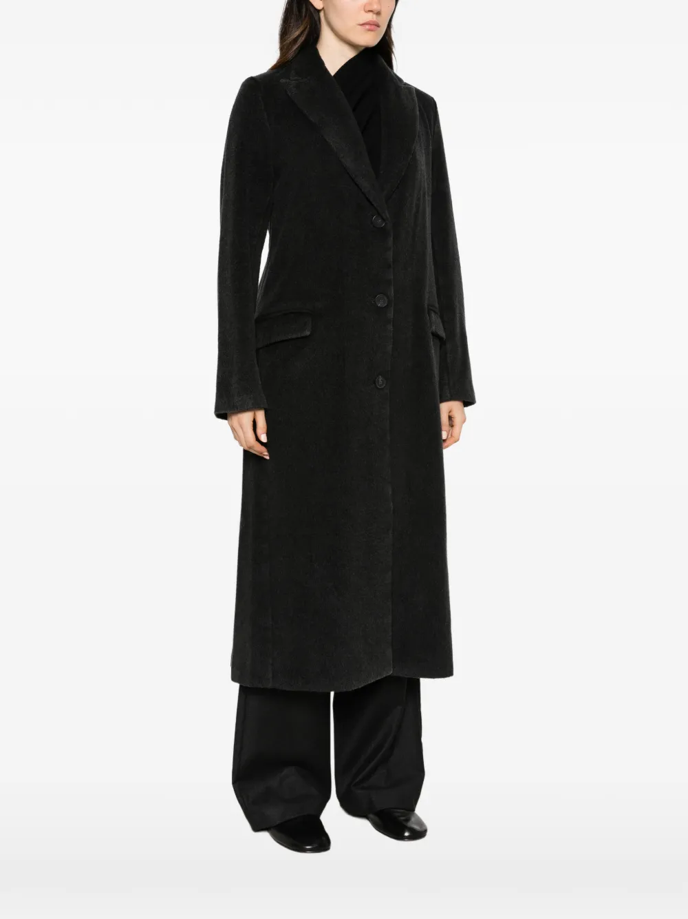 Avant Toi single-breasted notched-lapels coat Grijs