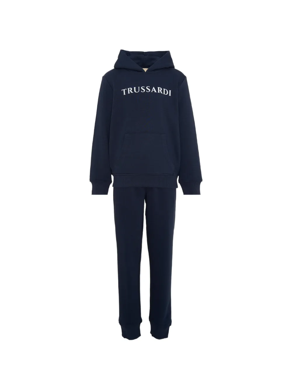 TRUSSARDI JUNIOR logo-print cotton-blend tracksuit Blauw