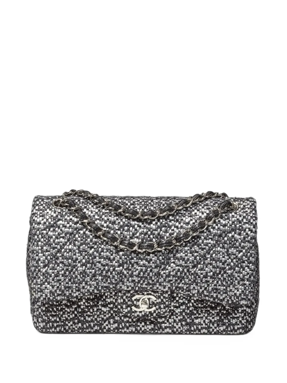 CHANEL Pre-Owned 2021 jumbo Double Flap shoulder bag in Silver