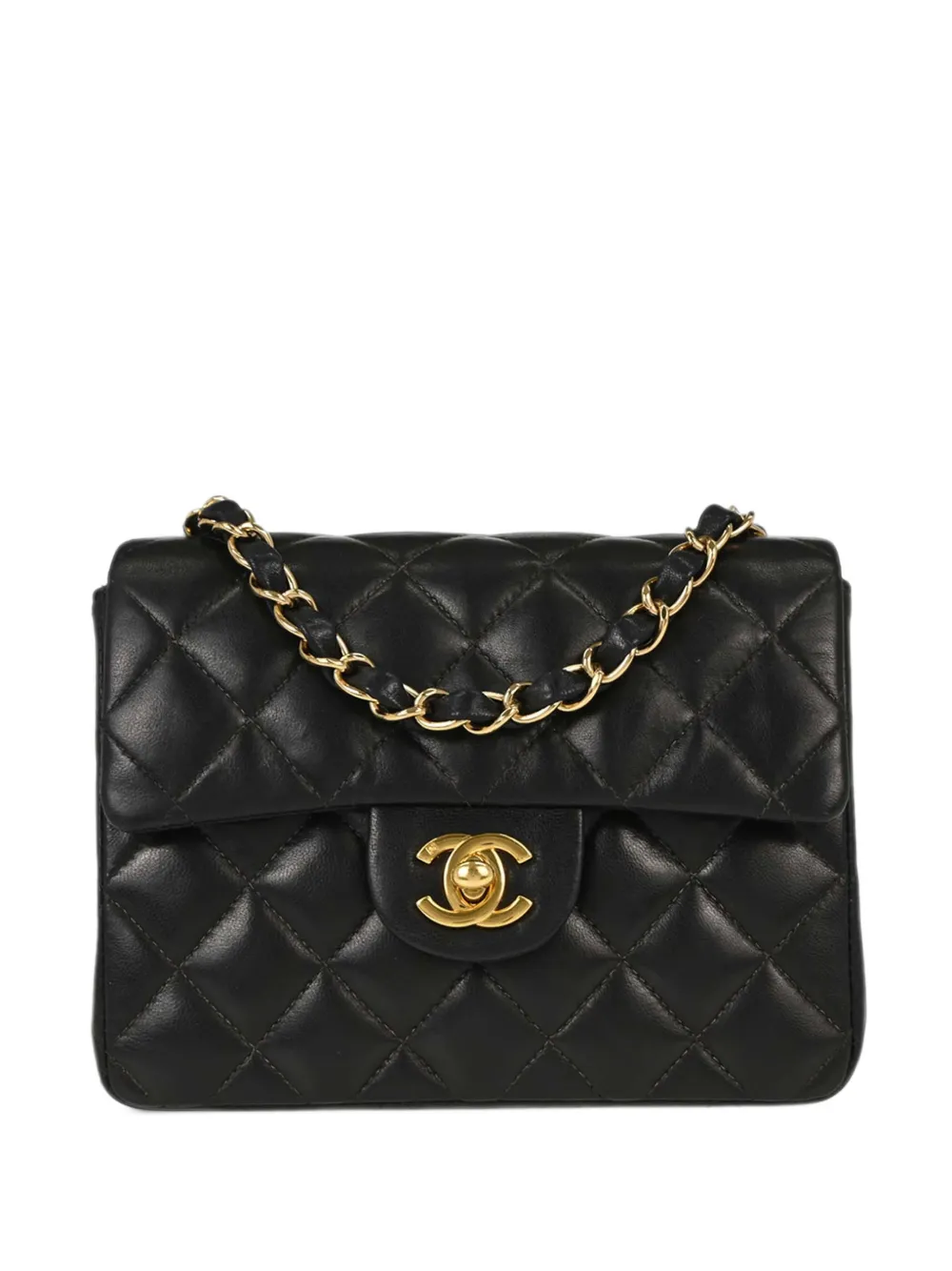 CHANEL Pre-Owned 2003-2004 mini Classic Square Flap shoulder bag - Black