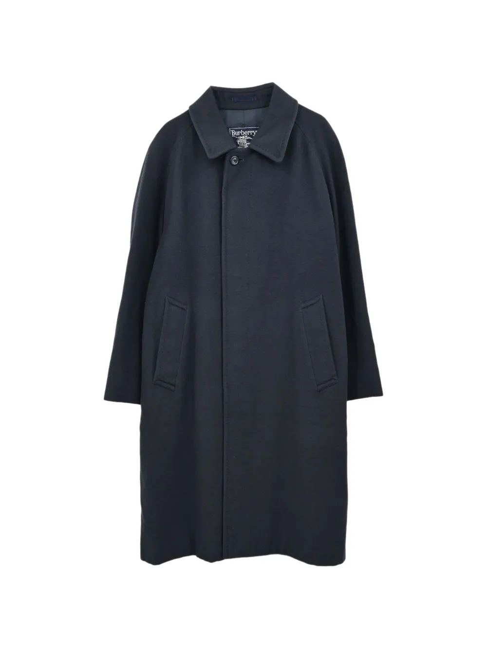 Burberry Pre-Owned button-up wool coat - Blau