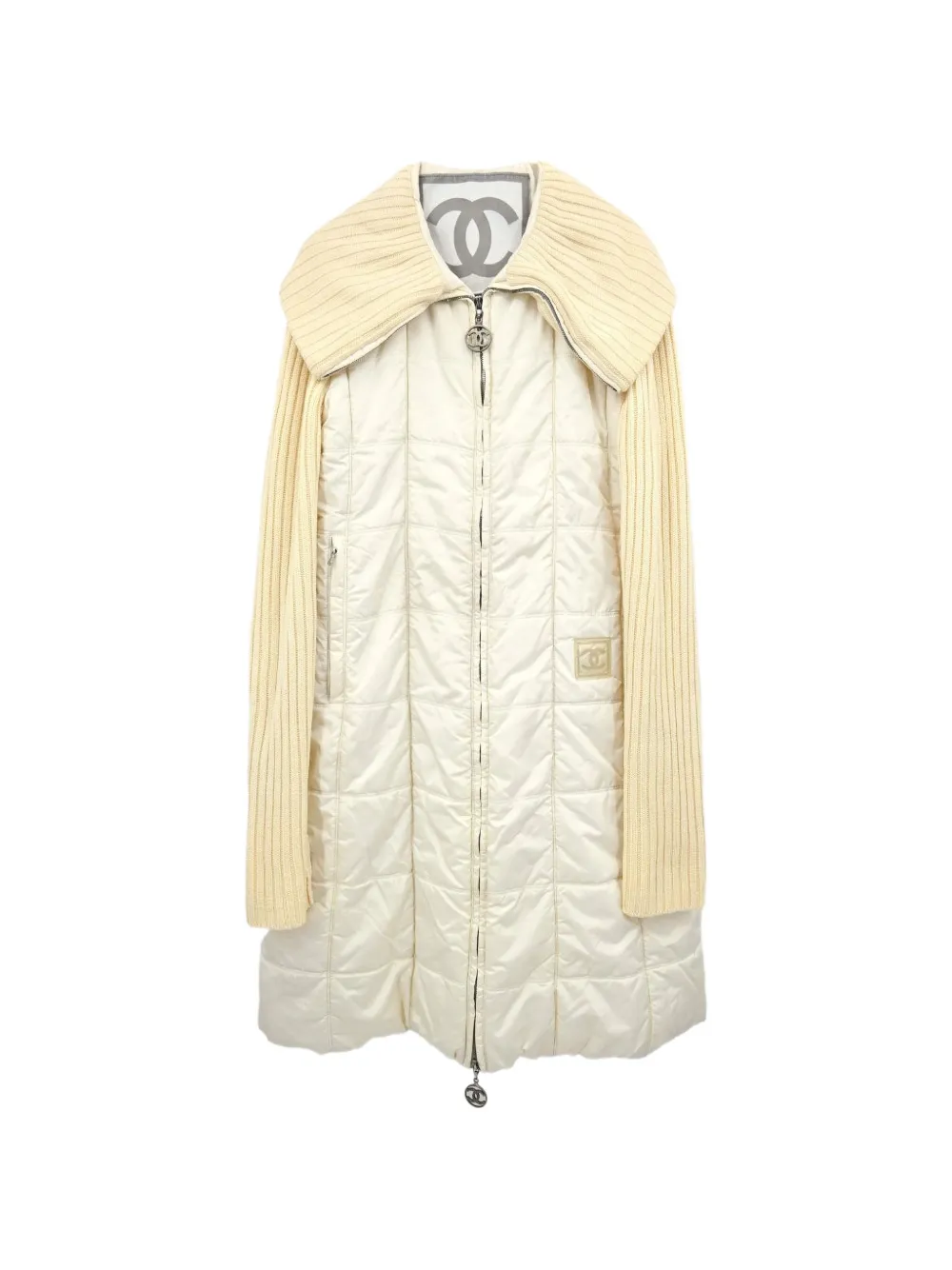 CHANEL Pre-Owned 2000 Sport Line quilted coat - White