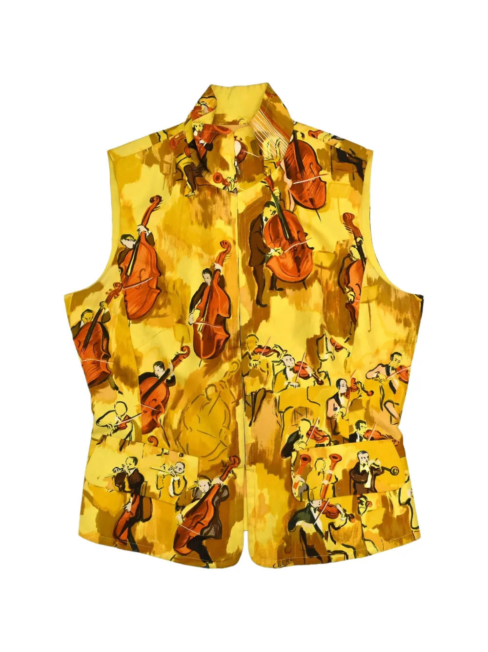 Hermès Pre-Owned Concerto silk vest - Gelb