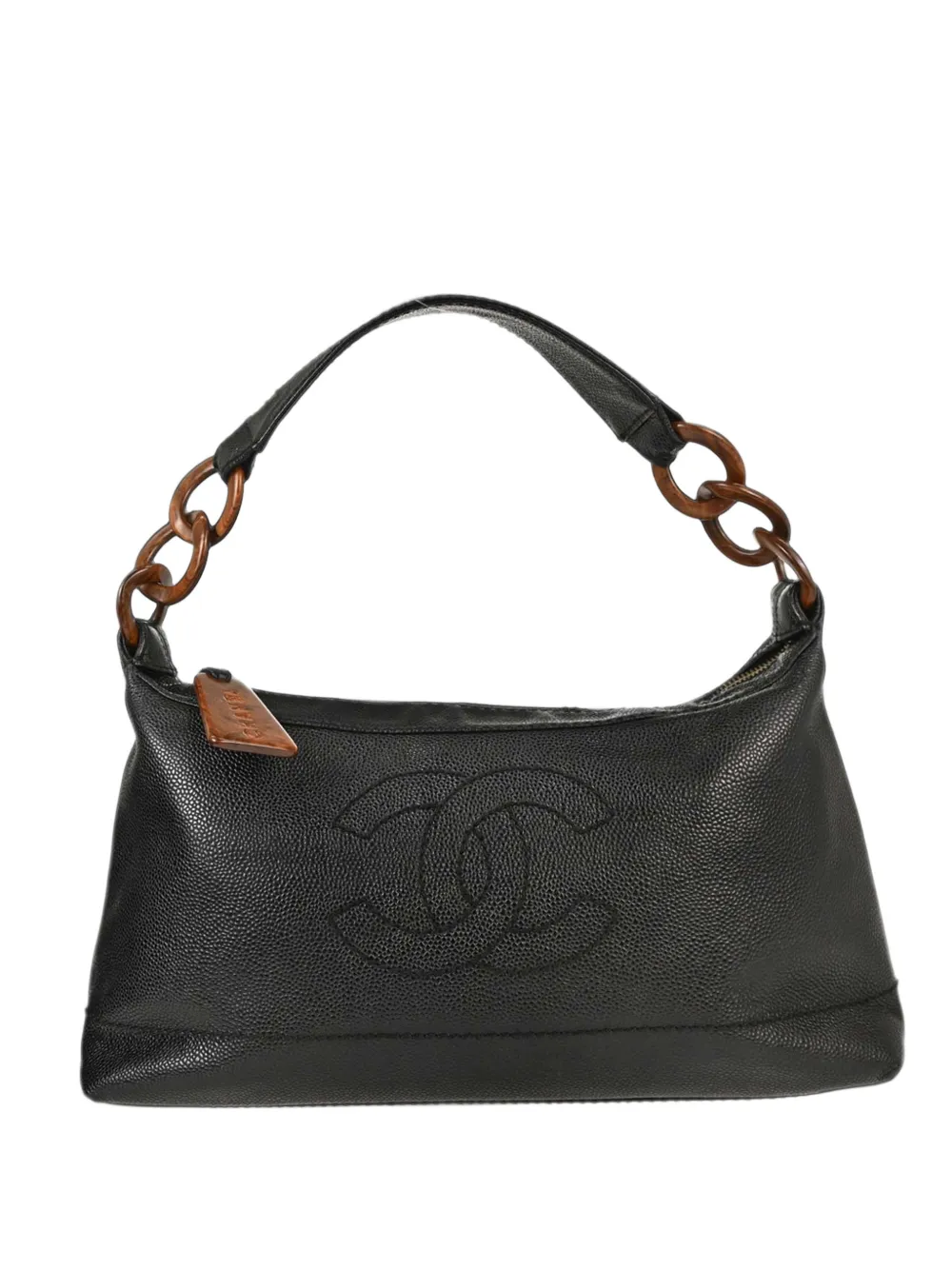 CHANEL Pre-Owned 2001-2003 CC Caviar leather tote bag - Black