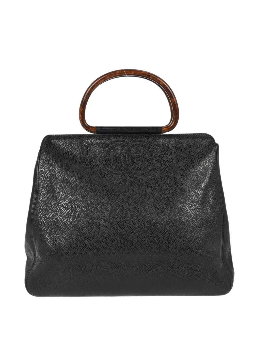 CHANEL Pre-Owned 2000-2001 CC logo tote bag - Black
