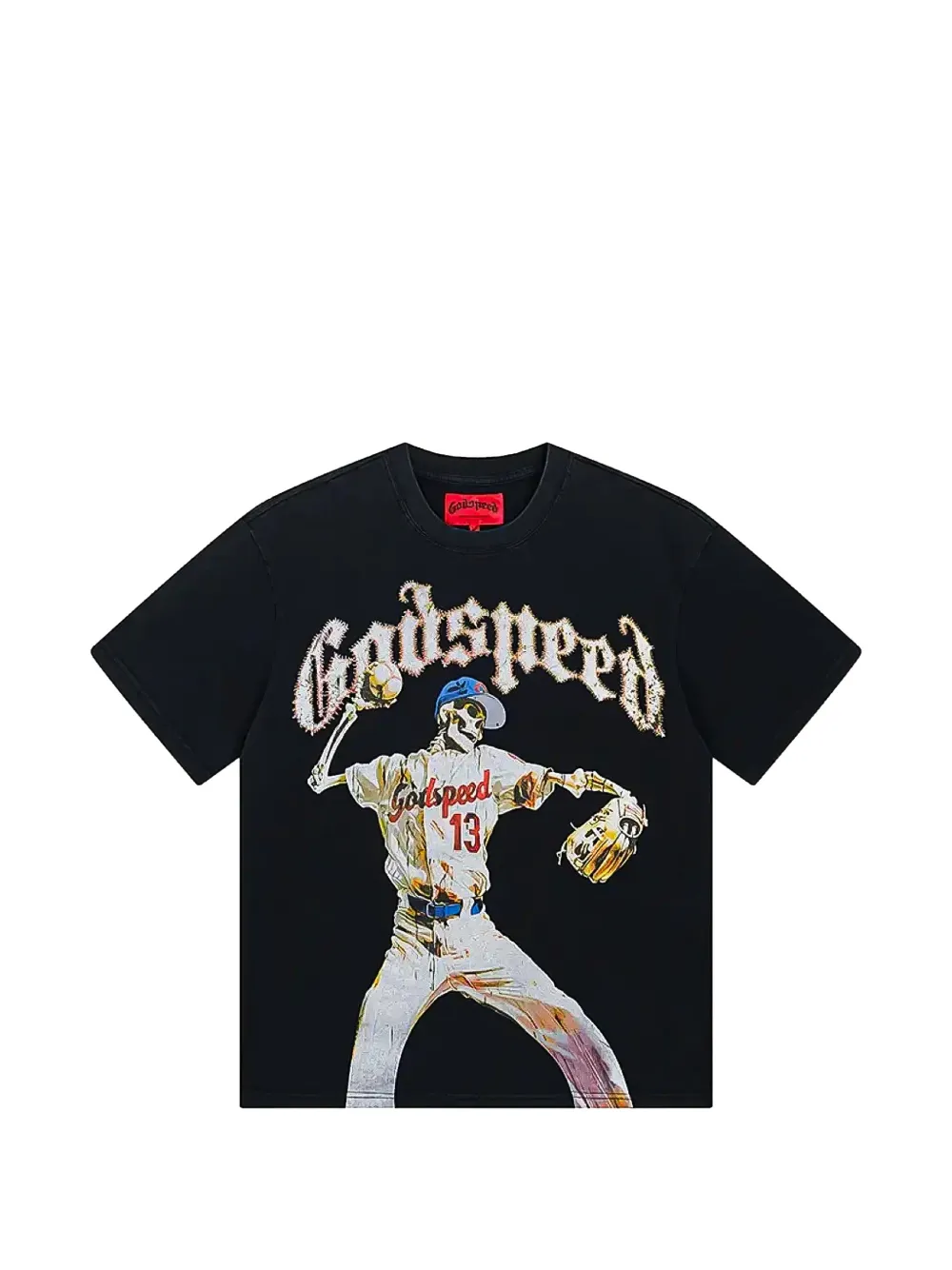 GODSPEED Skeleton Baseball T-shirt - Nero