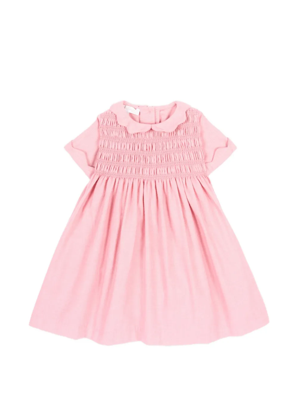 Mariella Ferrari smocked Peter Pan collar dress Roze