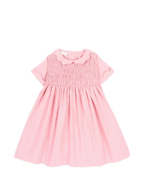 Mariella Ferrari smocked Peter Pan collar dress