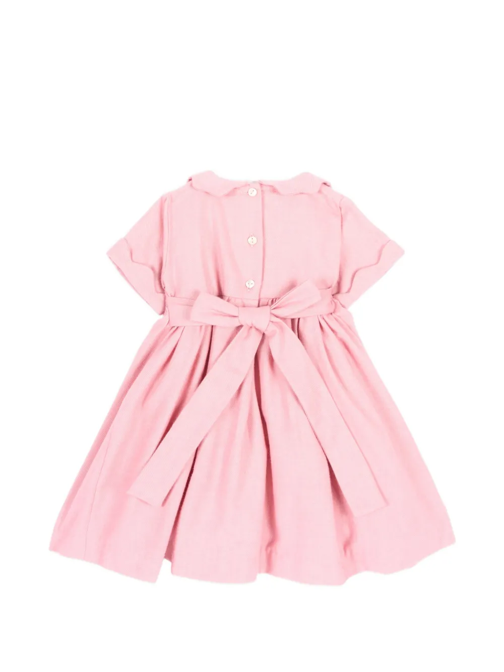 Mariella Ferrari smocked Peter Pan collar dress Roze