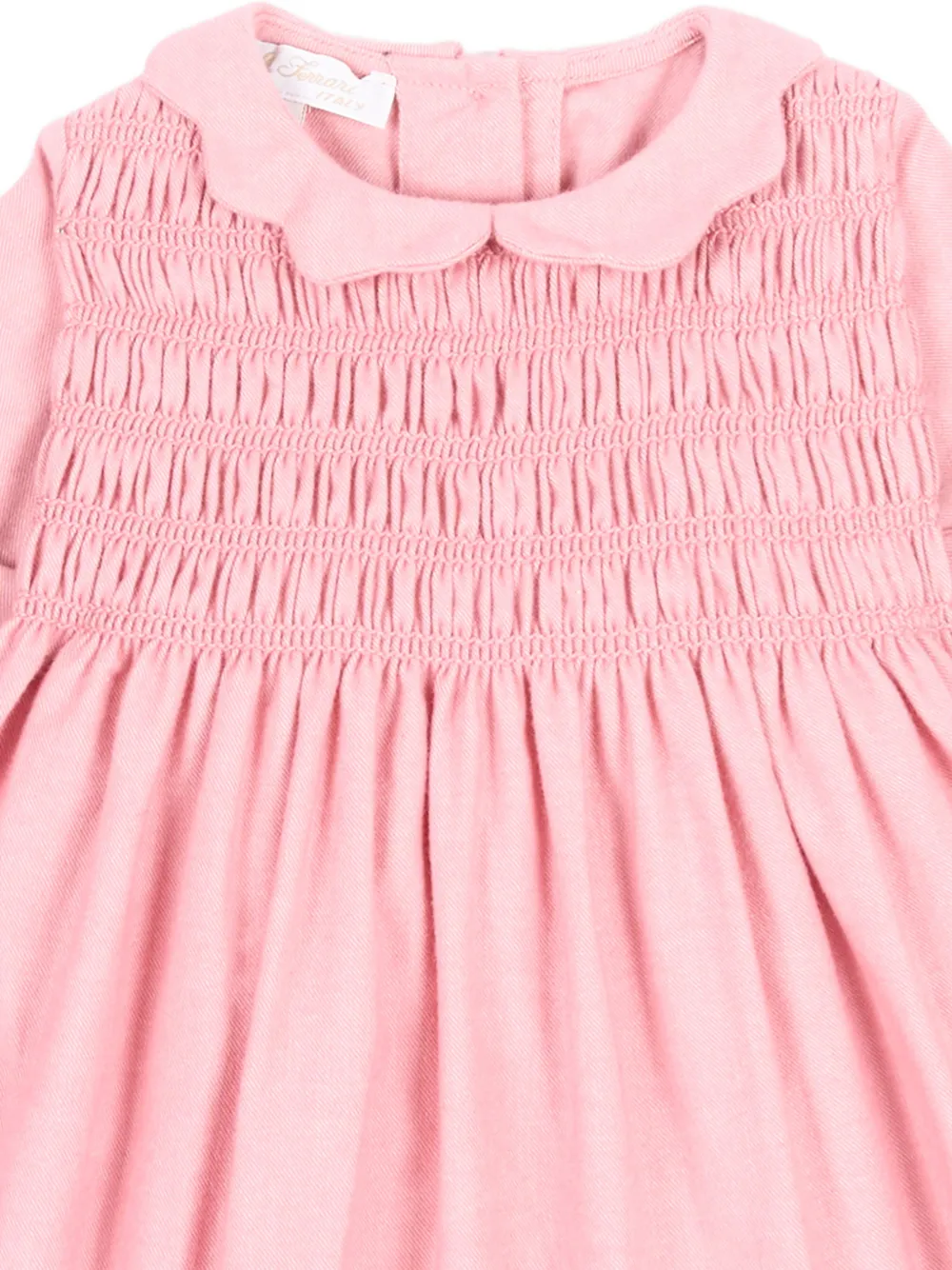 Mariella Ferrari smocked Peter Pan collar dress Roze