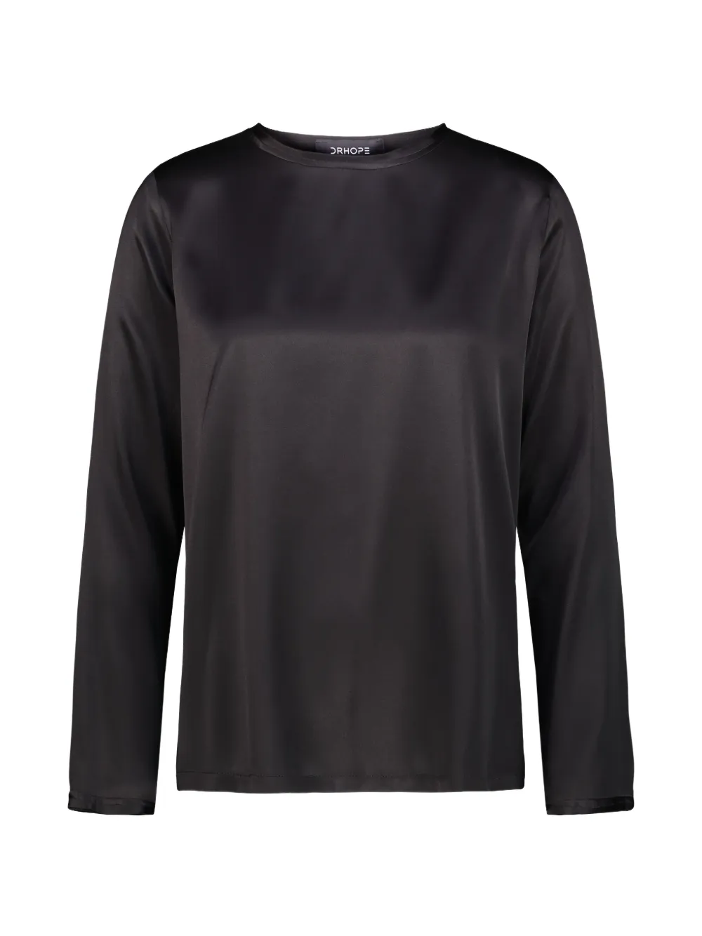 DRHOPE satin-finish silk blouse - Nero