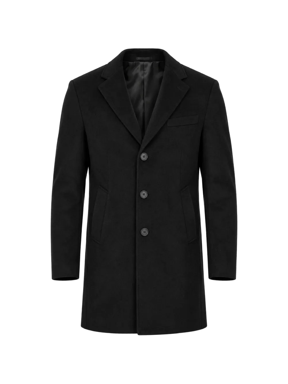 meggy single-breasted notched-lapels coat - Black