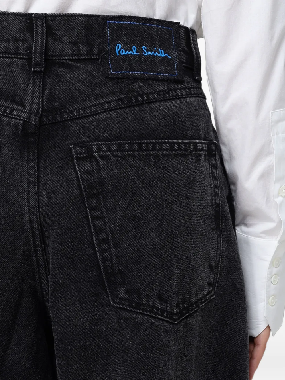 Paul Smith black denim barrel-geg jeans Zwart