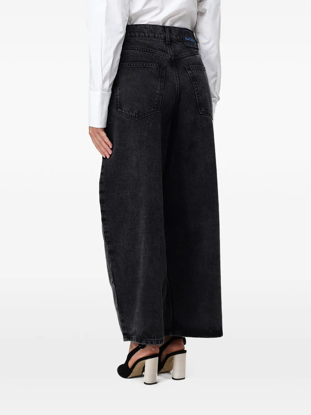 Paul Smith black denim barrel-geg jeans Zwart
