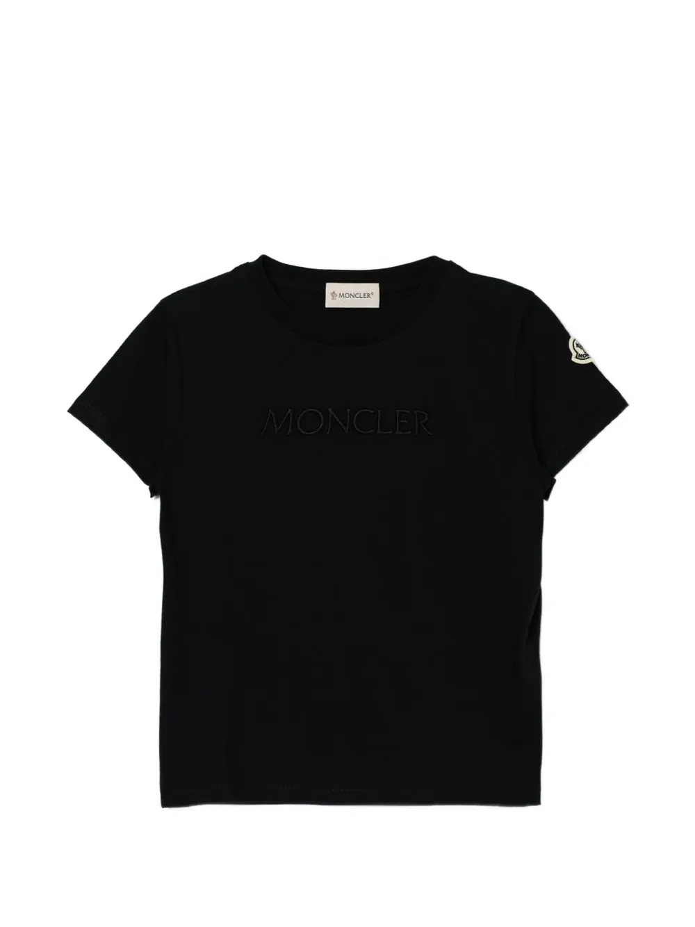 Moncler Enfant logo-embroidered T-shirt Zwart