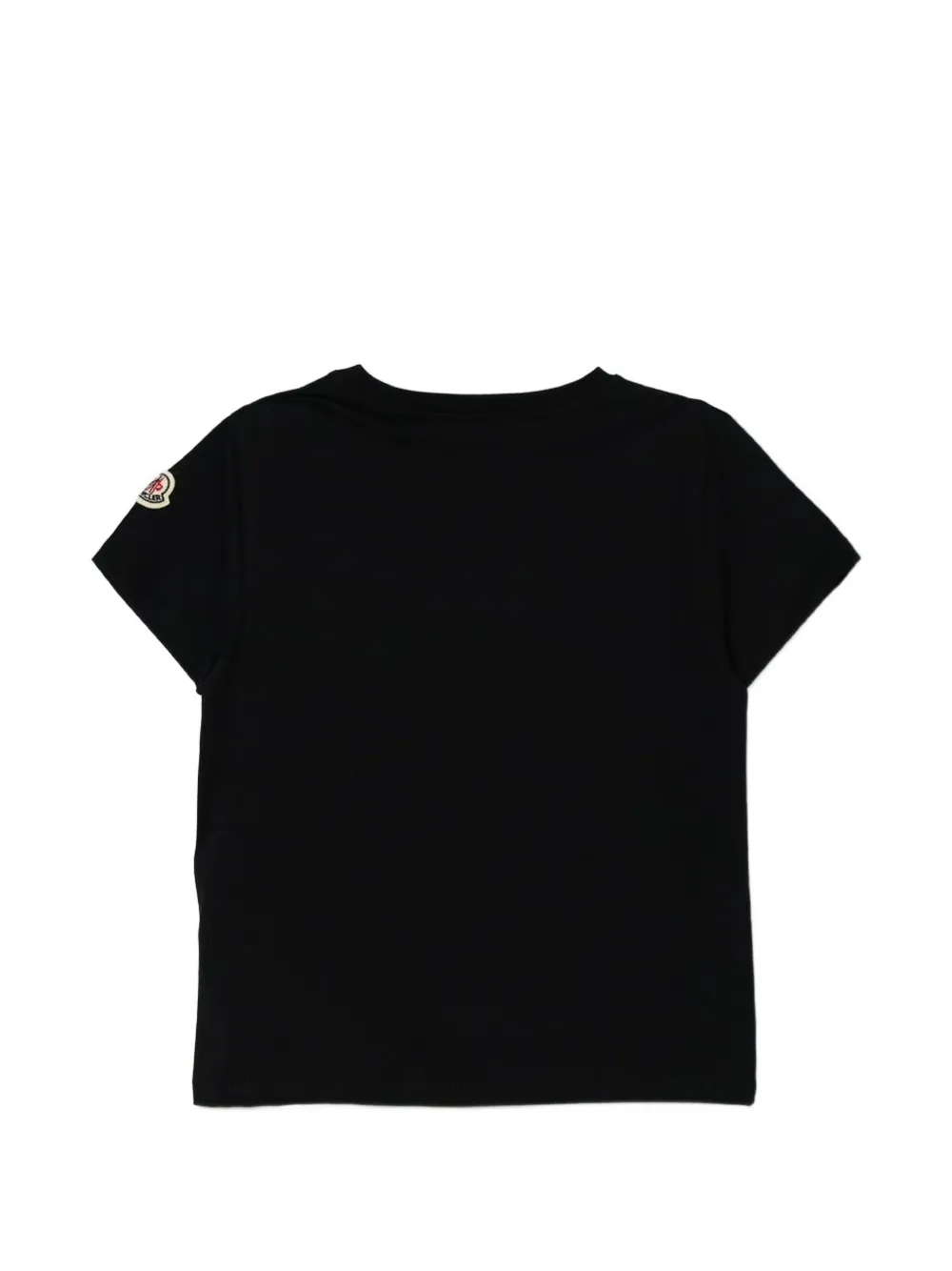 Moncler Enfant logo-embroidered T-shirt Zwart