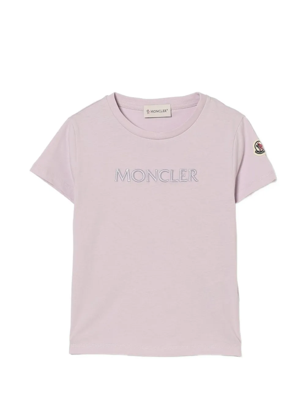 Moncler Enfant logo-embroidered T-shirt Roze