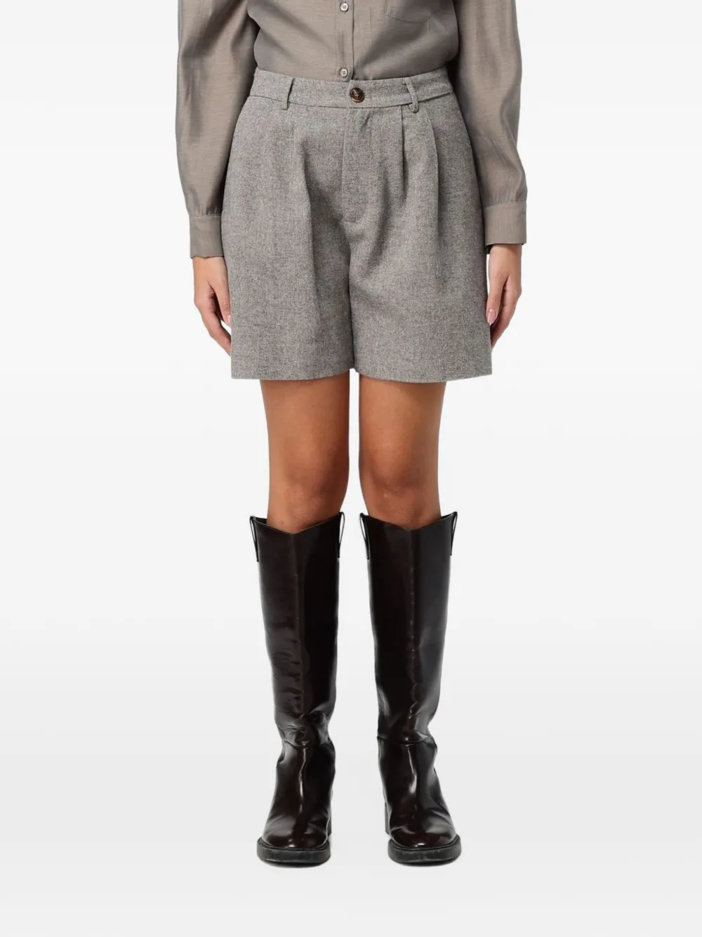 Eleh pleated tailored shorts - Grau