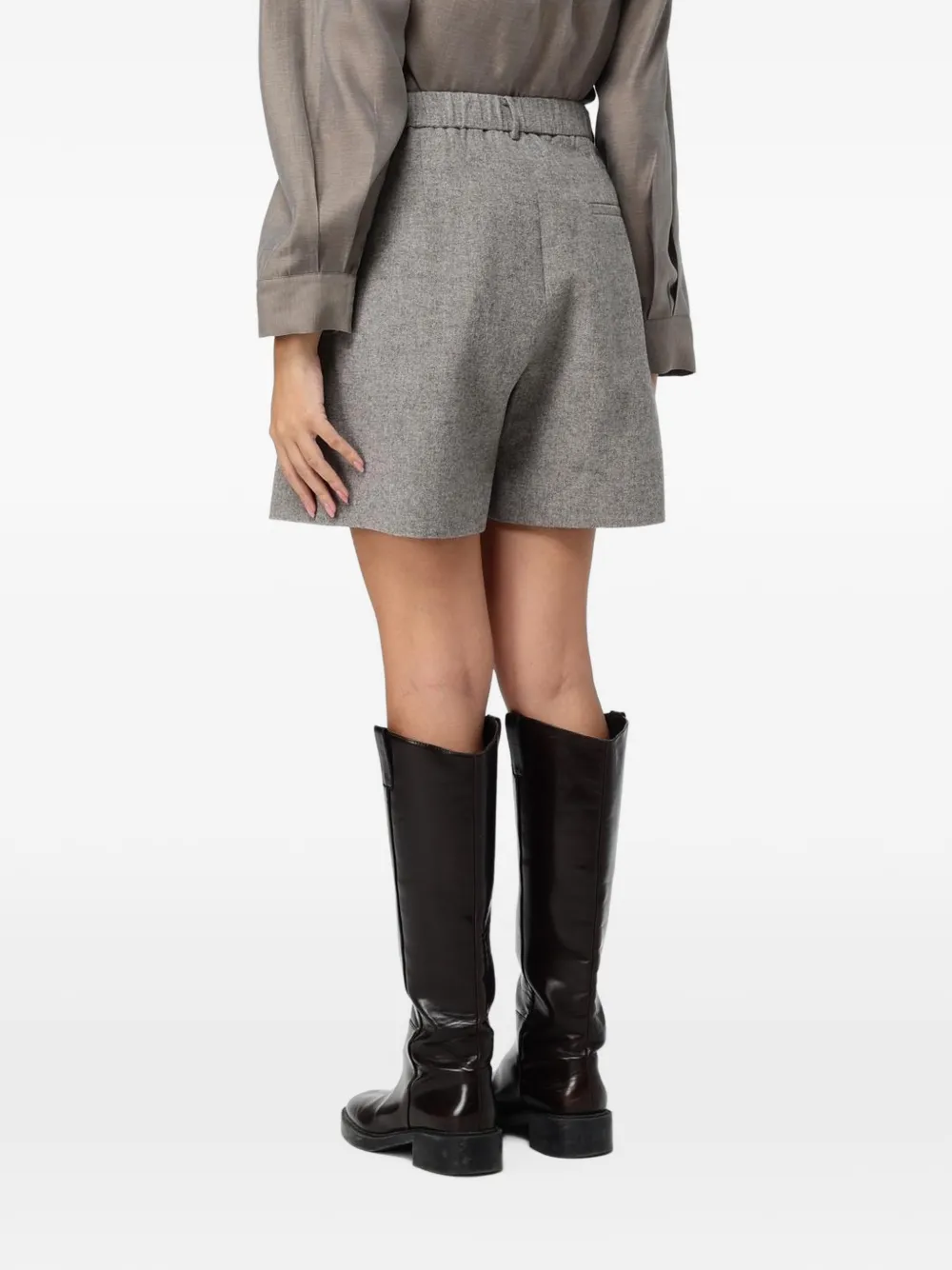 Eleh pleated tailored shorts Grijs
