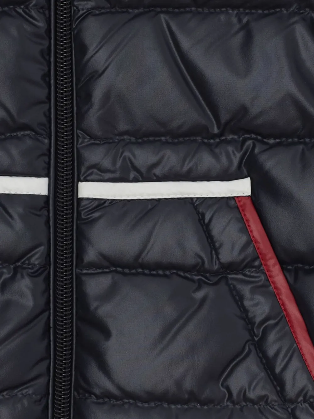 Moncler Enfant quilted zip-up cardigan Blauw