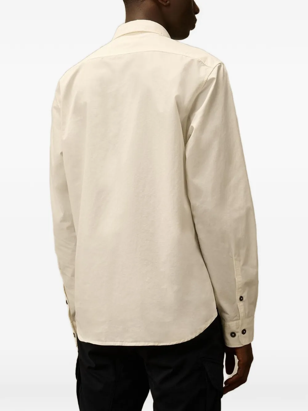 C.P. Company lens-detail chest-pocket shirt Beige