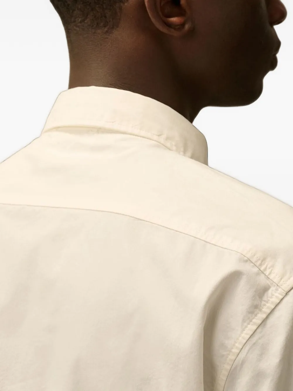 C.P. Company lens-detail chest-pocket shirt Beige