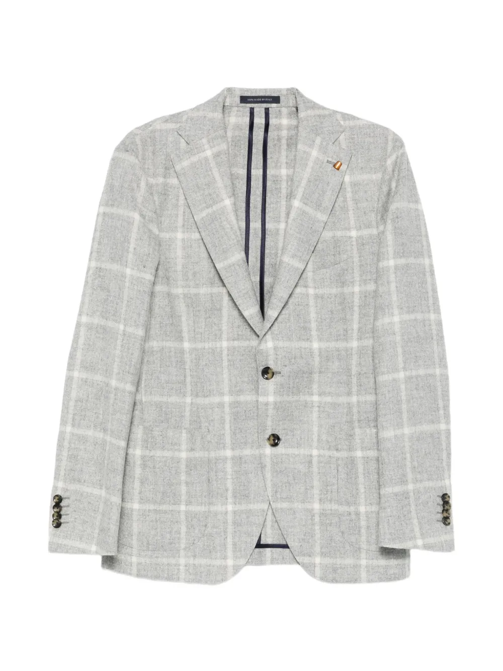 Sartoria Latorre check-pattern notched-lapel blazer - Gris Sartoria Latorre check-pattern notched-lapel blazer - Gris