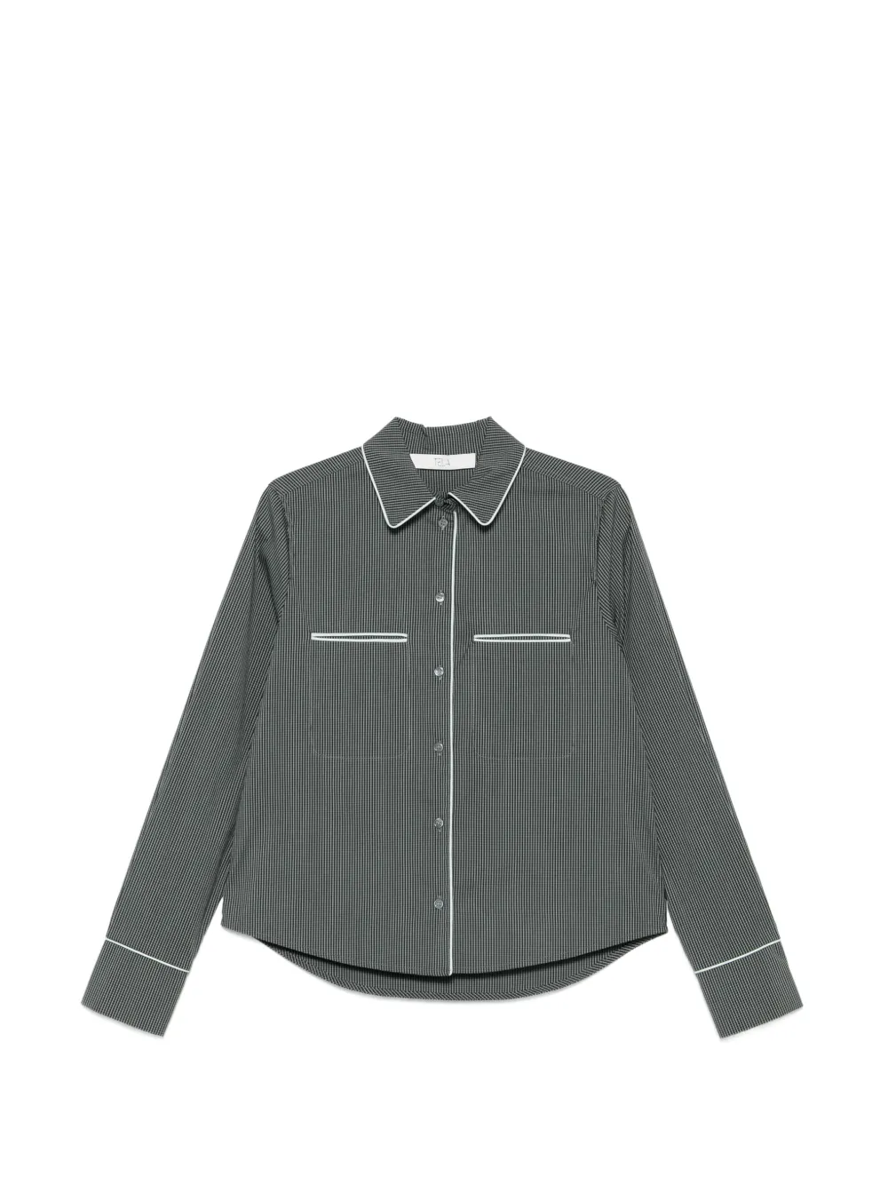 Tela check piped jacket Zwart