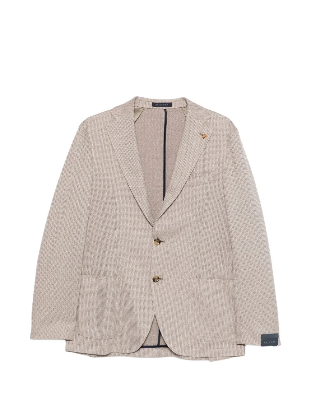 Sartoria Latorre textured-finish single-breasted blazer - Tons neutres Sartoria Latorre textured-finish single-breasted blazer - Tons neutres