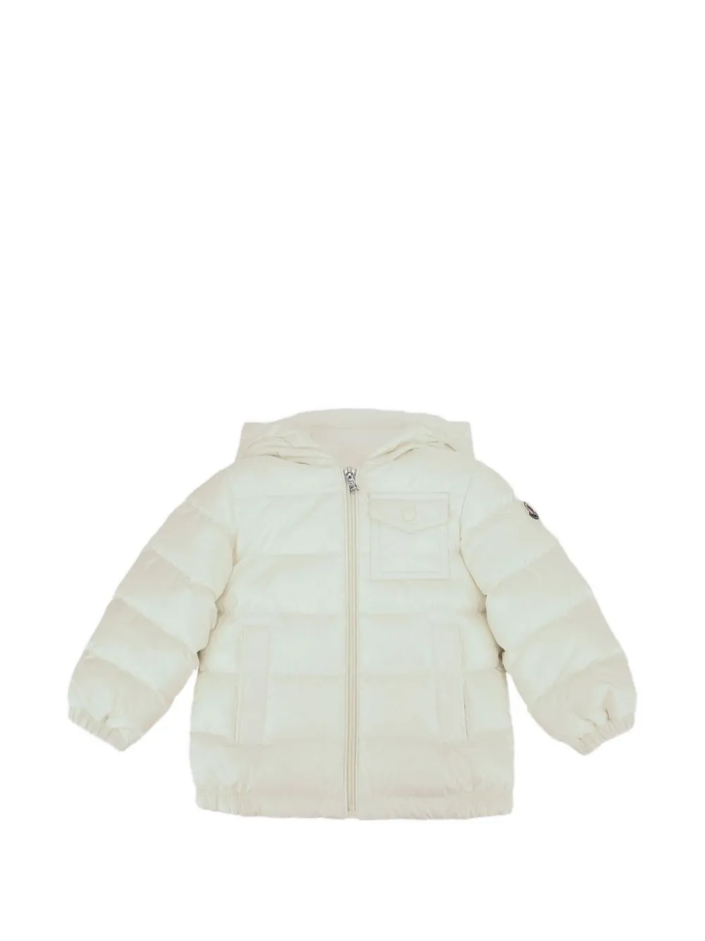 Moncler Enfant Mesles hooded puffer jacket Beige