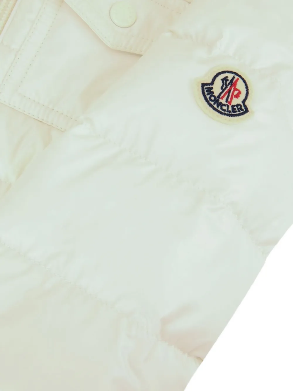 Moncler Enfant Mesles hooded puffer jacket Beige