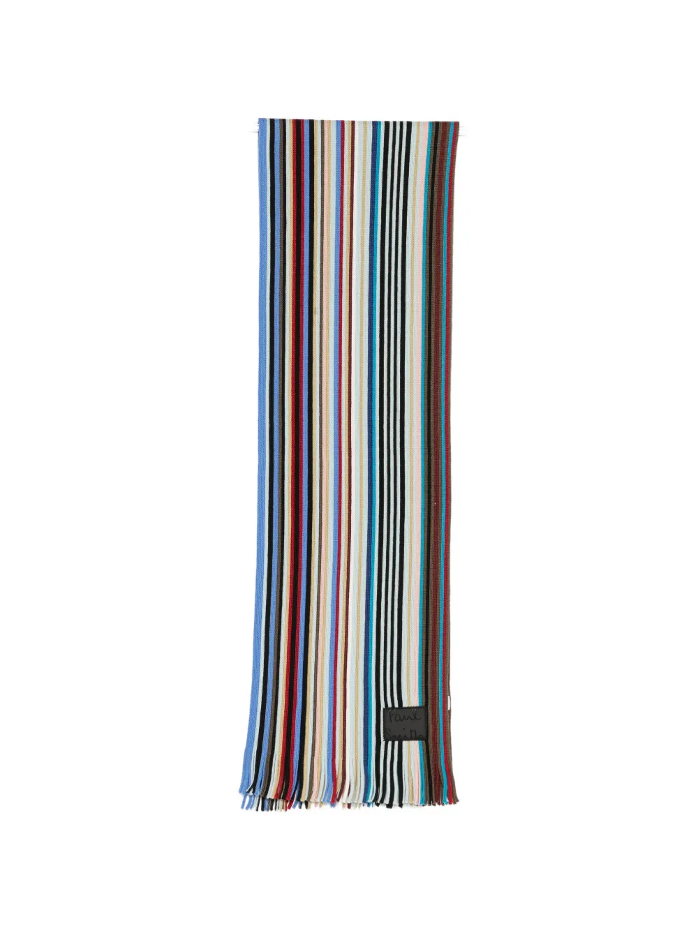 Paul Smith wool iver-stripe scarf Beige