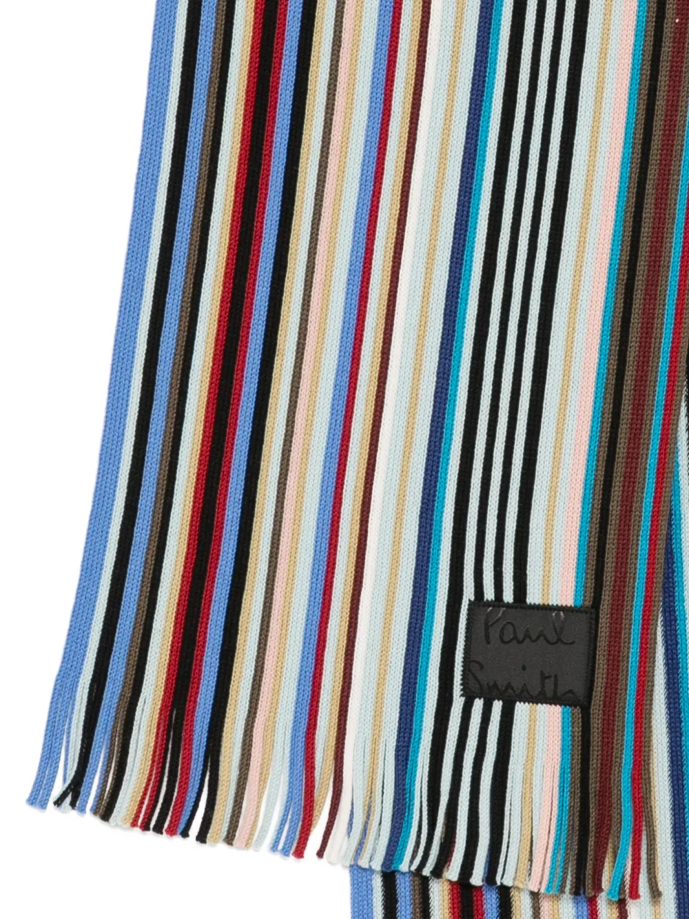 Paul Smith wool iver-stripe scarf Beige
