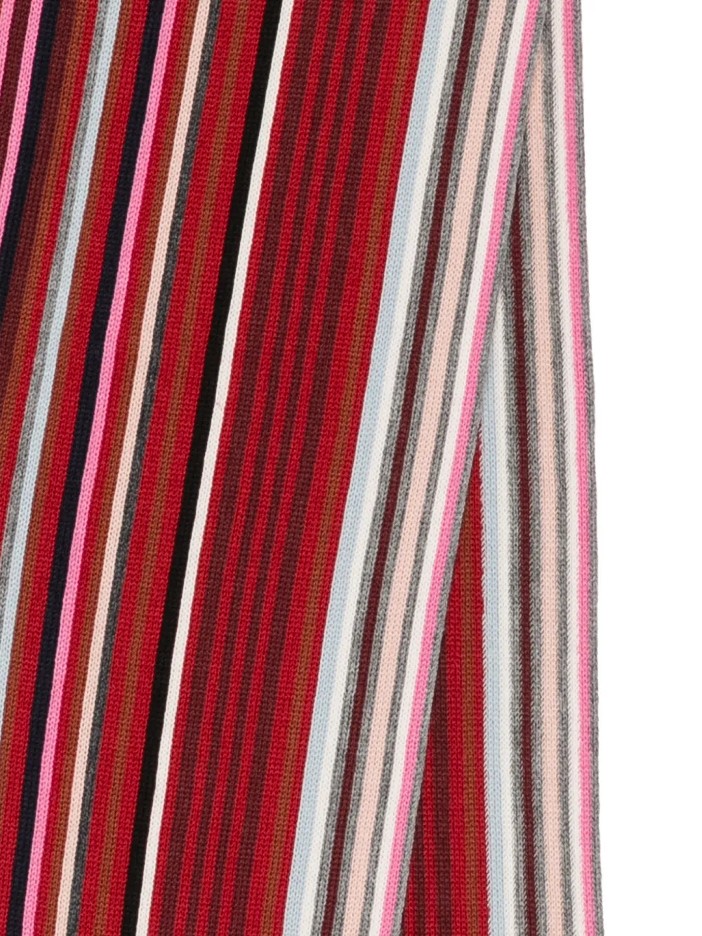 Paul Smith wool iver-stripe scarf Rood