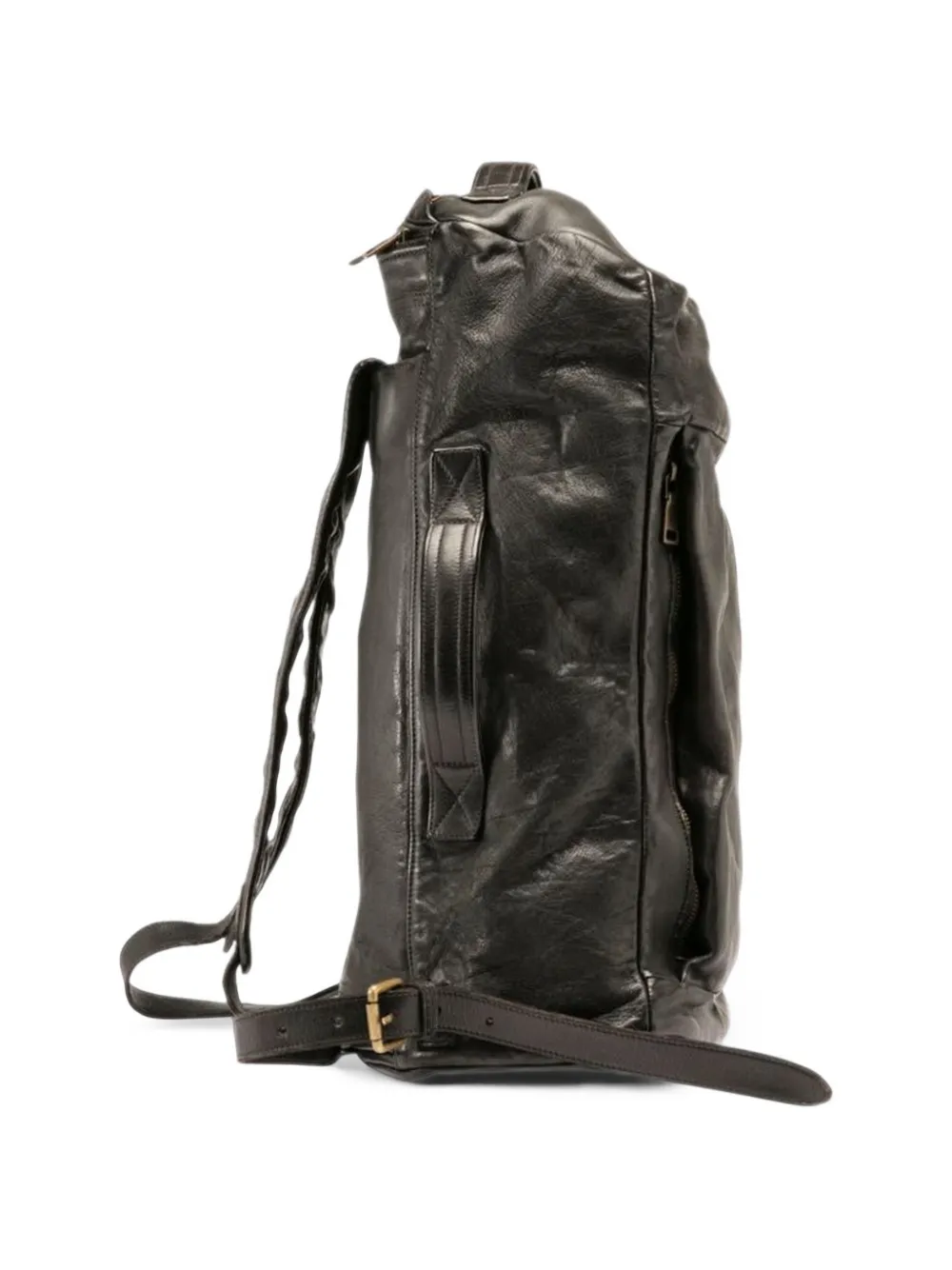 Officine Creative Helmet 052 leather backpack Zwart
