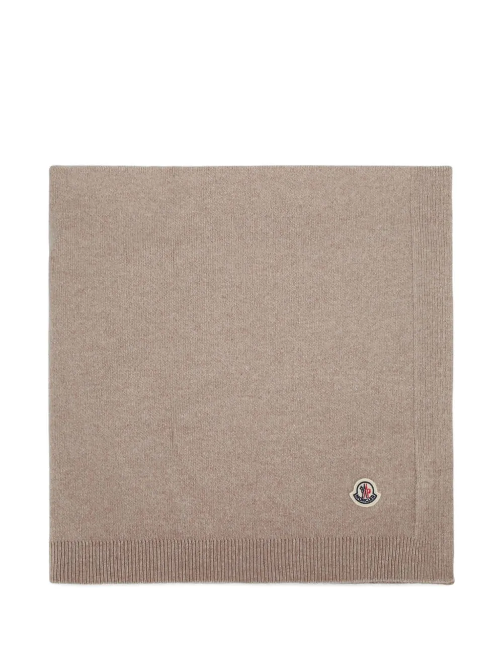 Moncler Enfant logo-patch scarf Beige