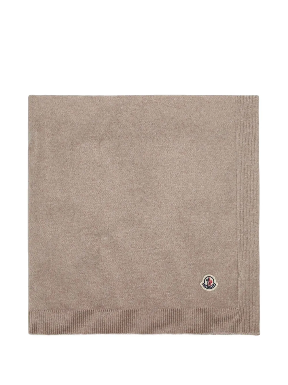 Moncler Enfant logo-patch scarf Beige