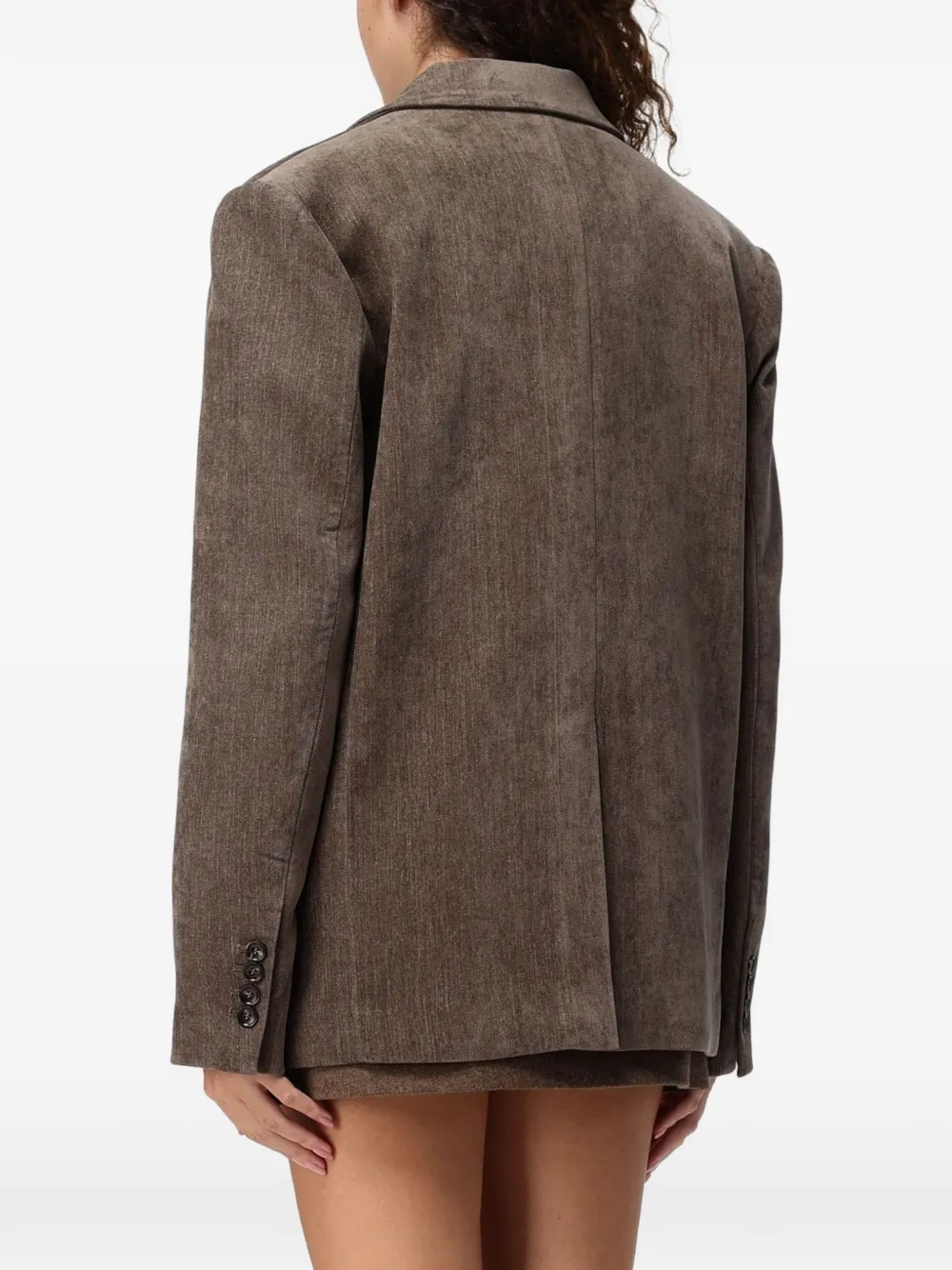 Eleh notched-lapels single-breasted blazer Bruin