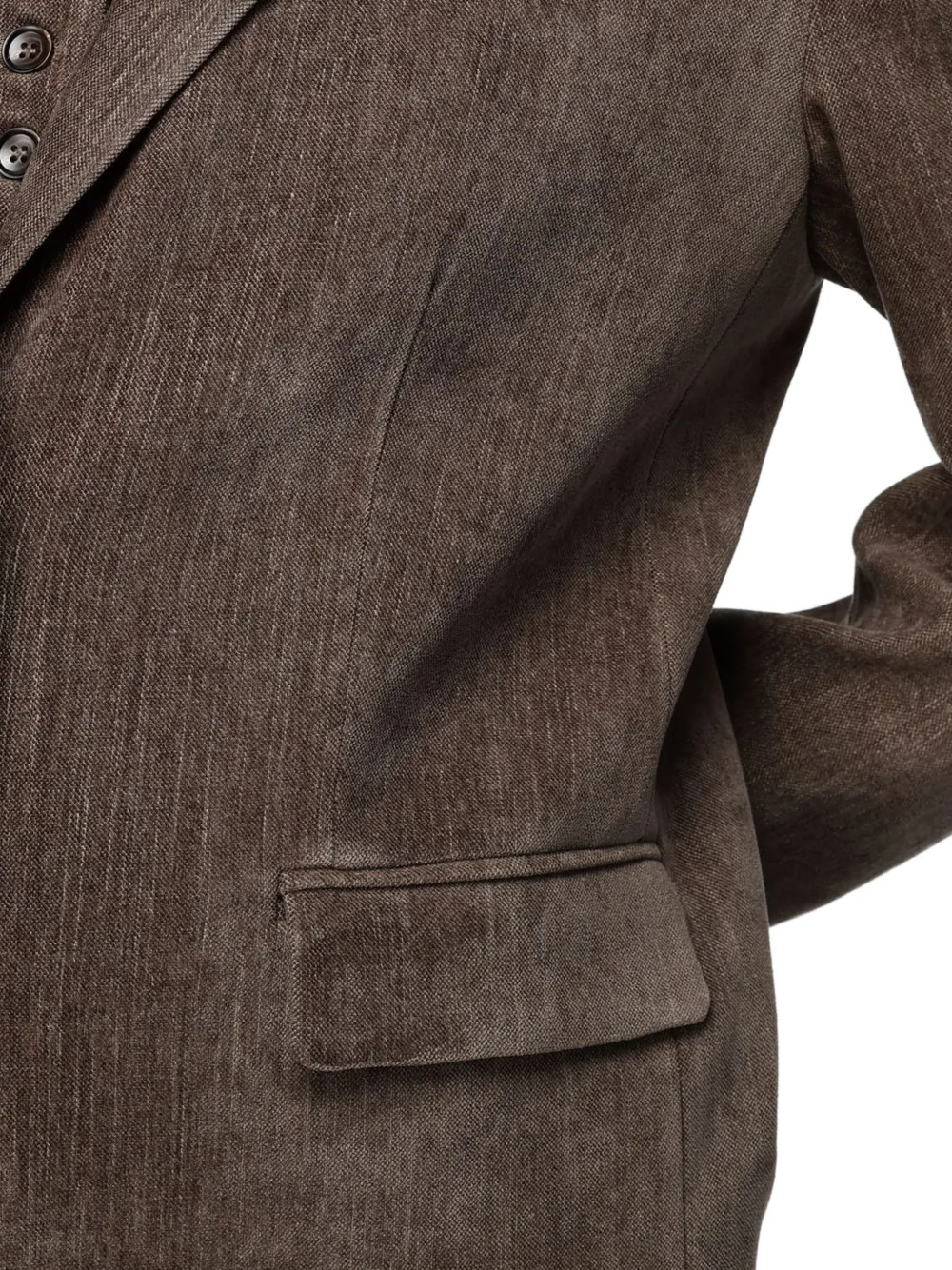 Eleh notched-lapels single-breasted blazer Bruin