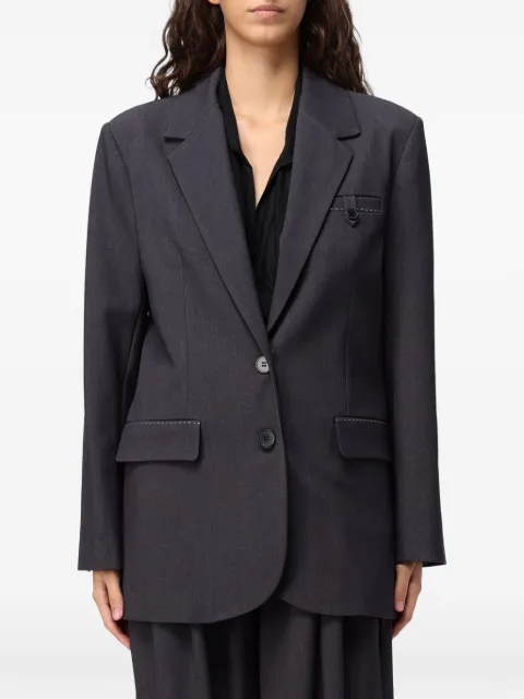 Eleh contrast-stitch single-breasted blazer