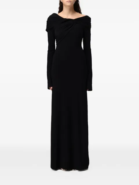 Eleh off-shoulder draped maxi dress