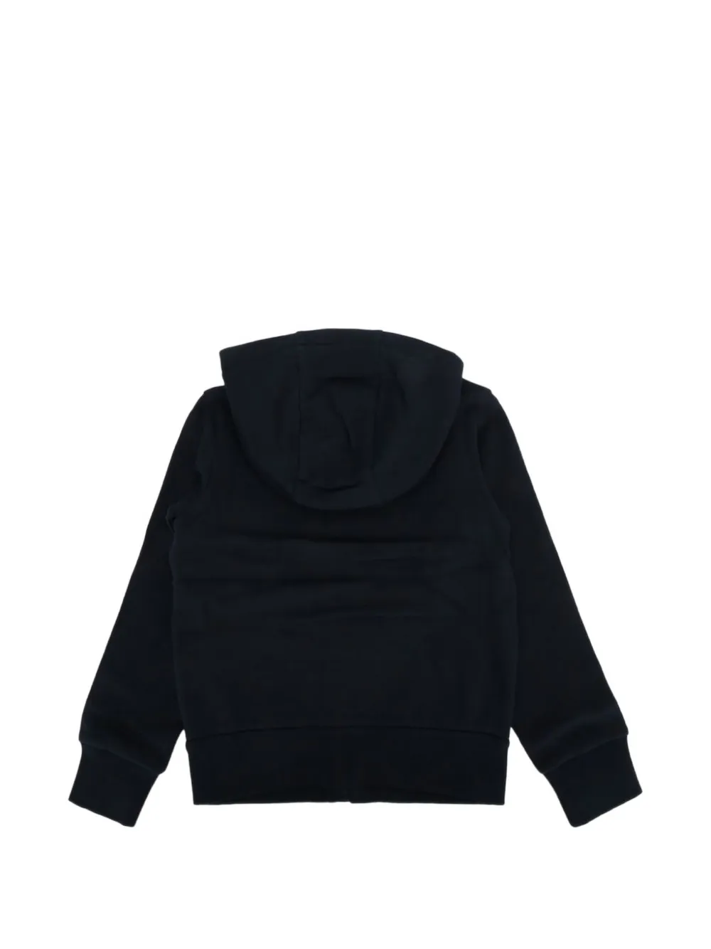 Moncler Enfant logo-patch zip-up hoodie Blauw