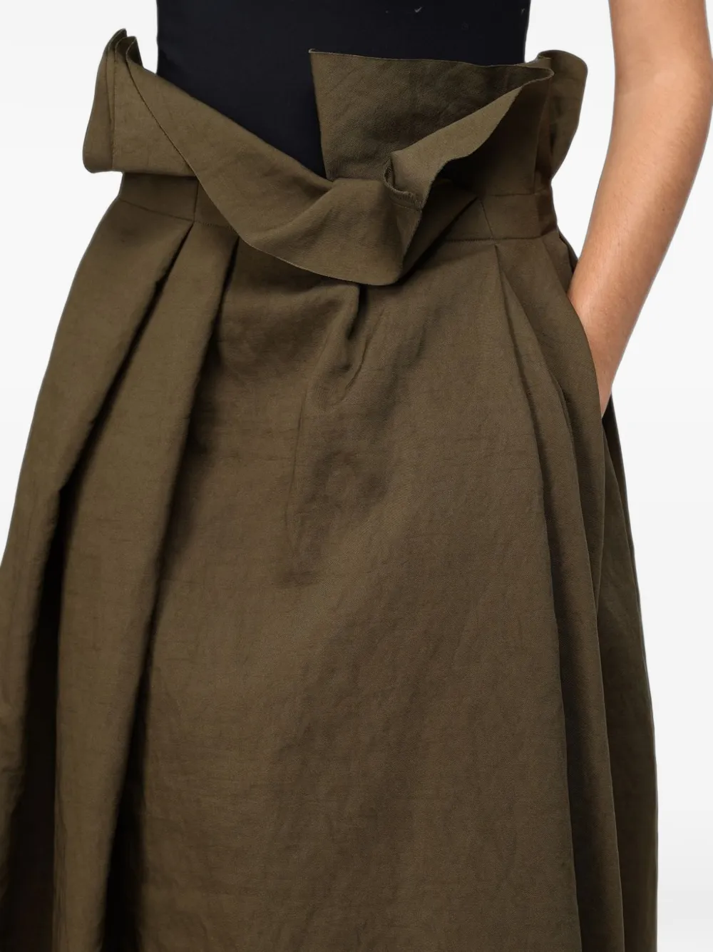 Ter Et Bantine pleated high-waist maxi skirt Groen