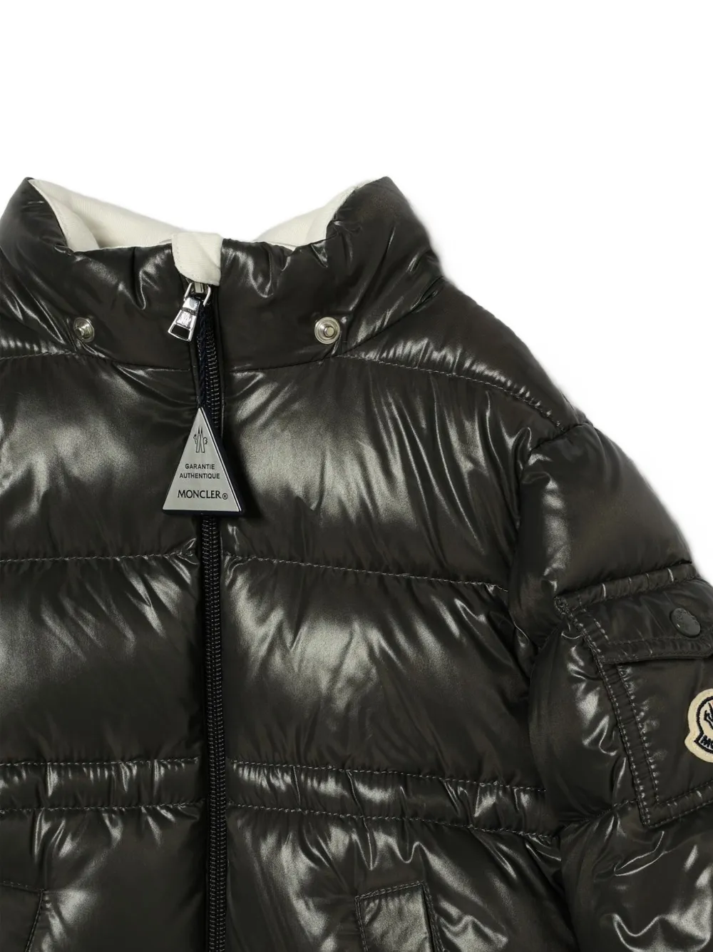 Moncler Enfant Maire quilted jacket Grijs