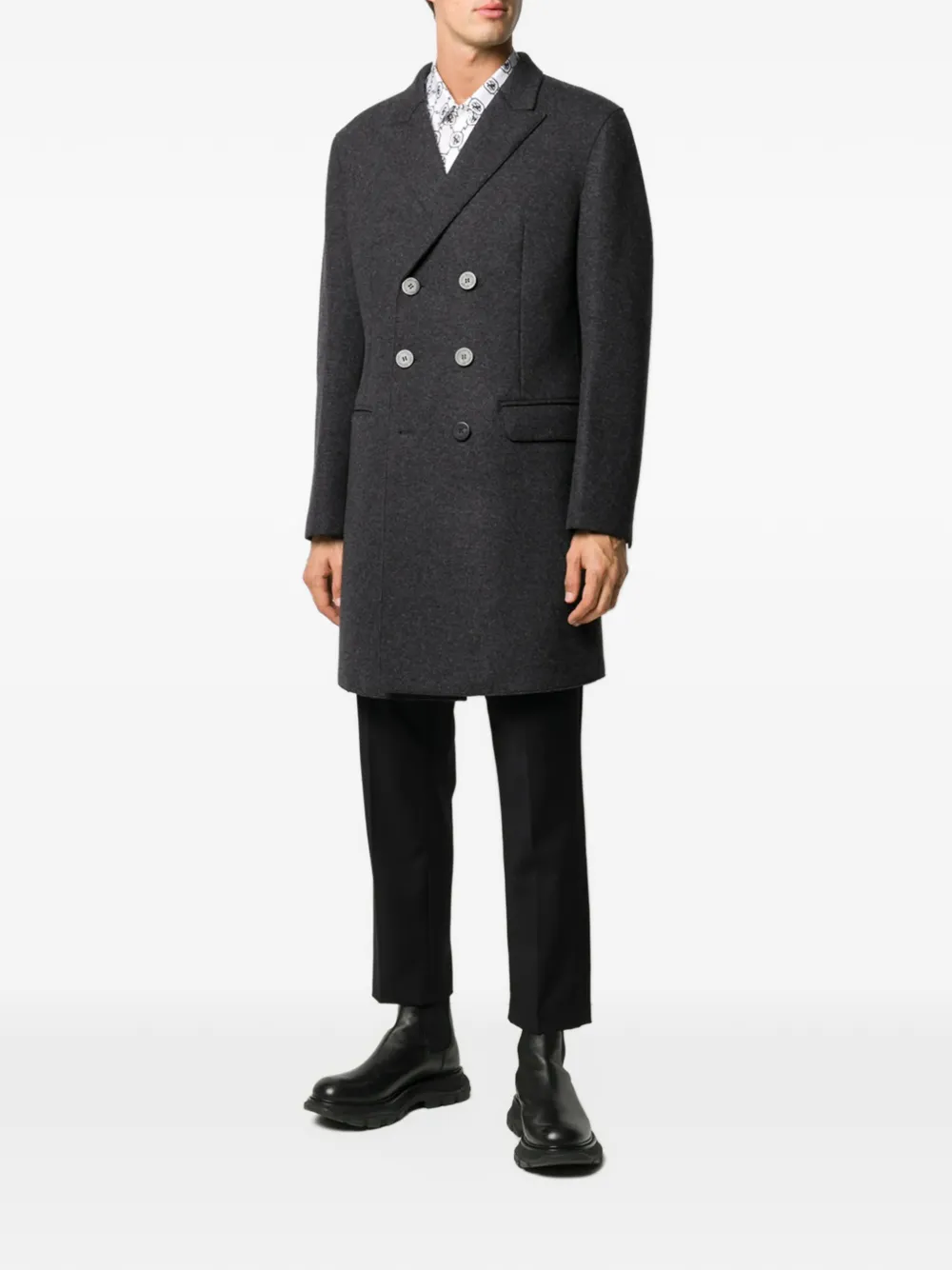 Neil Barrett double-breasted coat Grijs