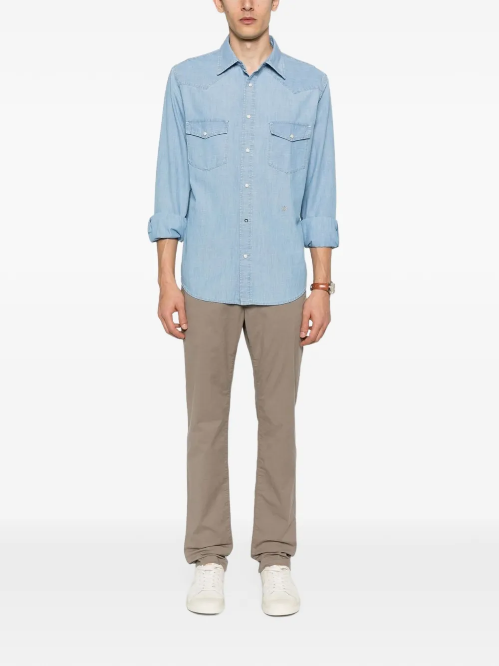 Jacob Cohën Western denim overhemd Blauw