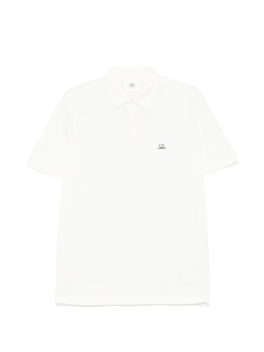 C.P. Company logo-patch polo shirt - Bianco