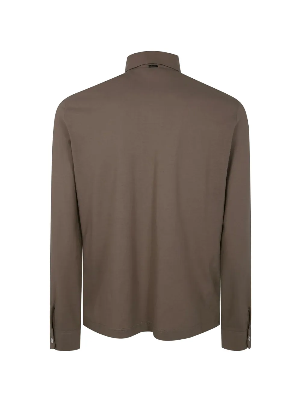 Herno long-sleeve cotton shirt Bruin
